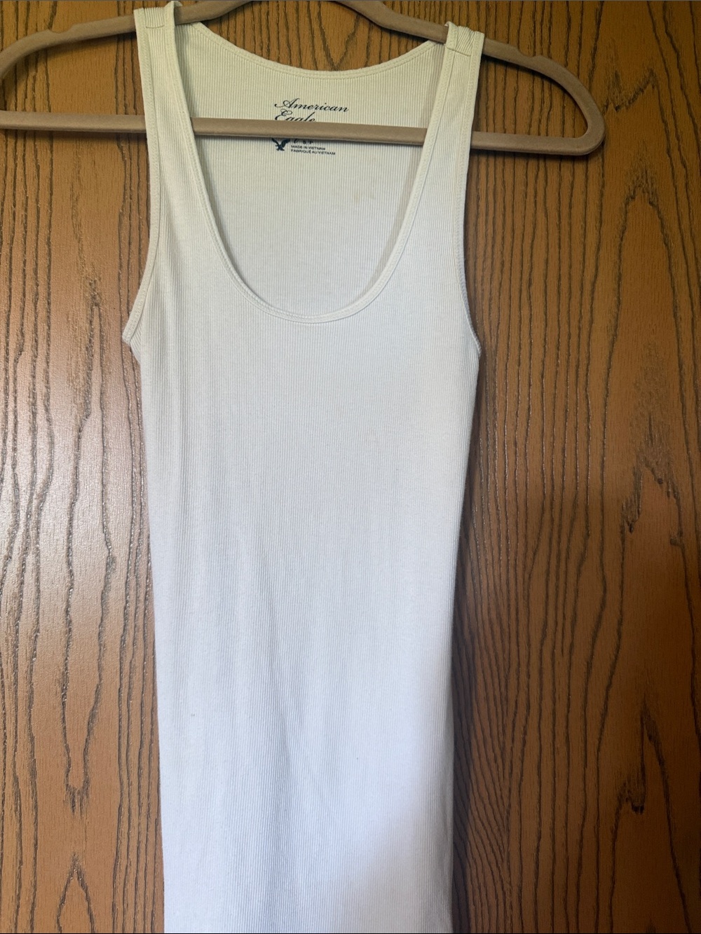 American Eagle Outfitters White Ribbed Tank Top
